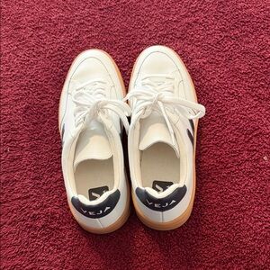 Veja White Sneakers with Black Accents